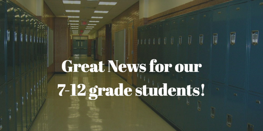 Increased In-Person Learning for 7-12 Grade Students