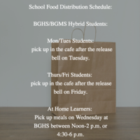 Food Distribution Schedule